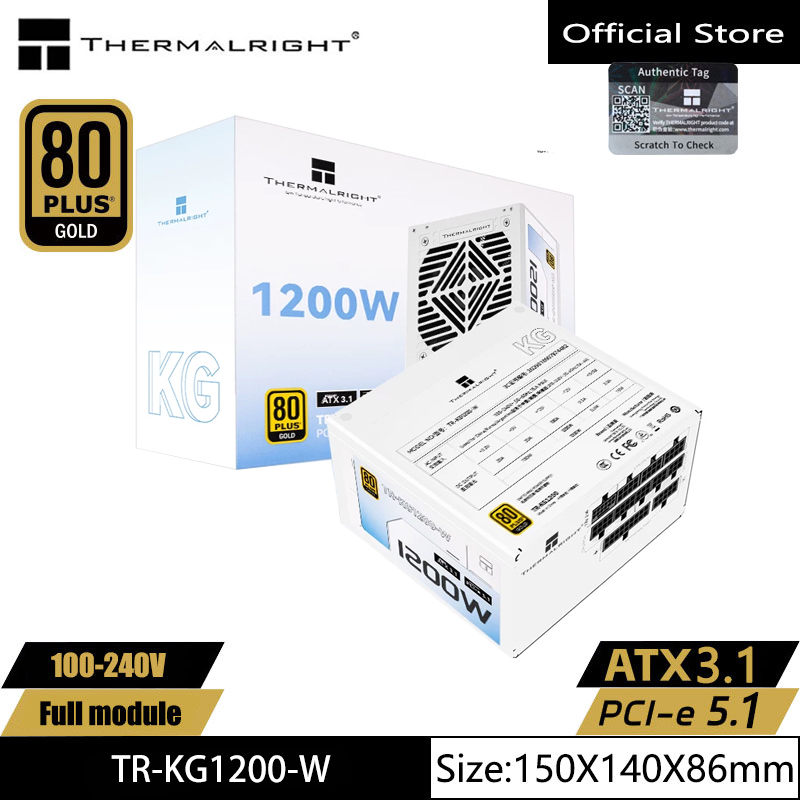 1000W White Modular Power Supply - Fonte de Alimentação Totalmente Modular Thermalright