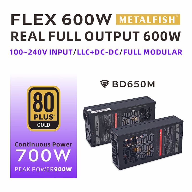 Flex Atx Power Supply 600W 1U - METALFISH Flex 600W Fonte de alimentação