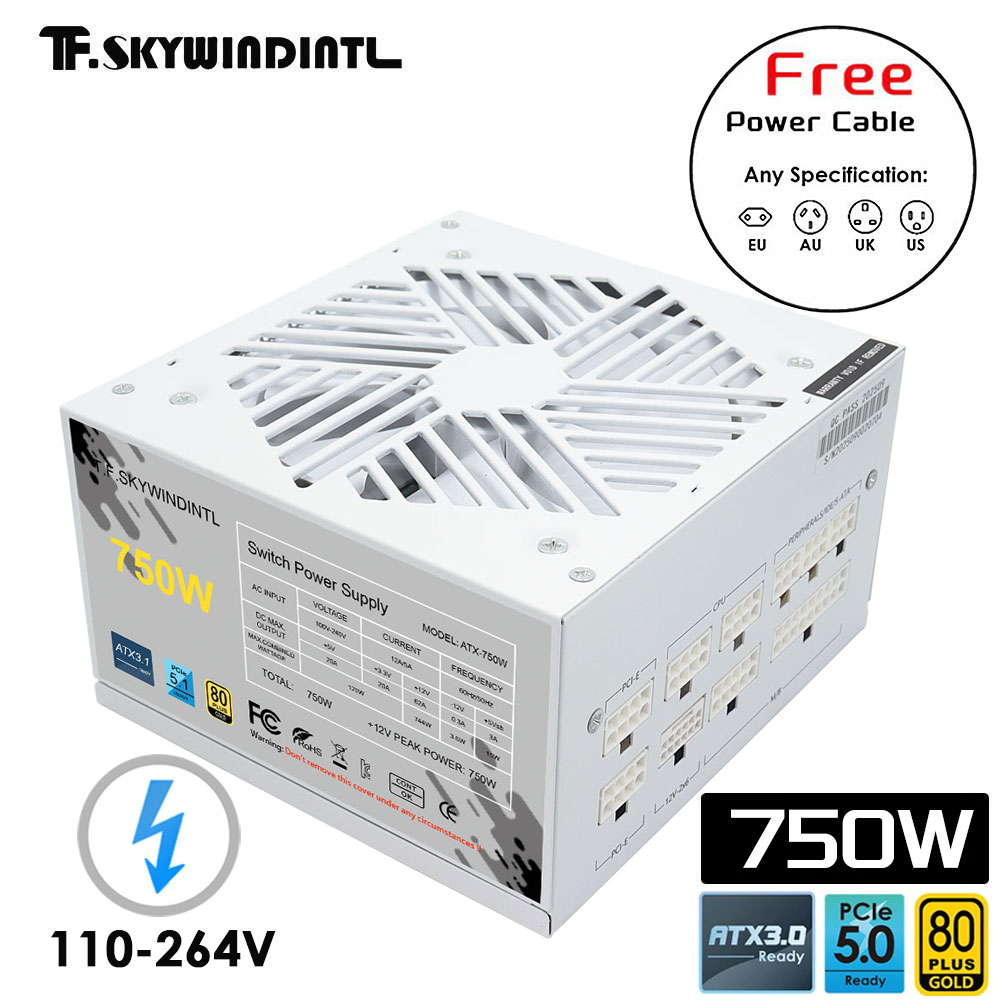 Branco 750w 850w 1000W 1200W W - 1000W White Modular Power Supply avaliação e preço